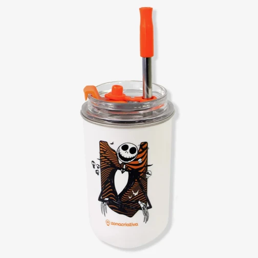 Copo Neo com Canudo Jack Skellington – O Estranho Mundo de Jack
