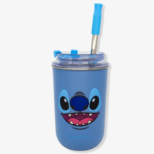 Copo Neo com Canudo Stitch - Disney 