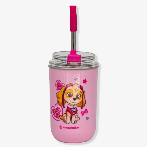 Copo Neo com Canudo Skye – Patrulha Canina