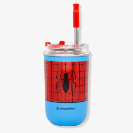 Copo Neo com Canudo Homem-Aranha – Marvel 