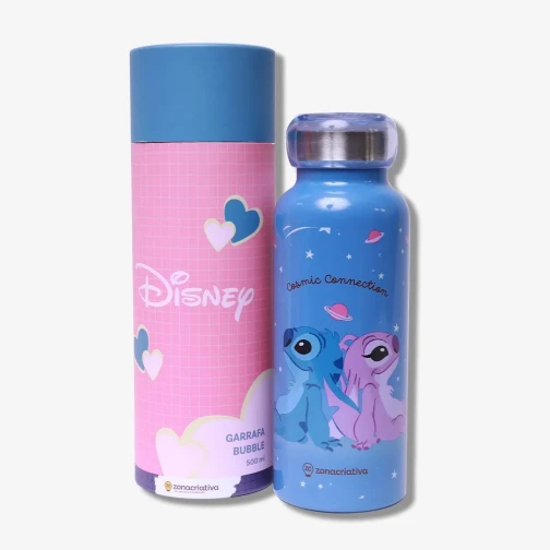 Garrafa Bubble Stitch e Angel Namorados - Disney