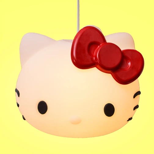 Luminária Pendente Hello Kitty Laço Vermelho 